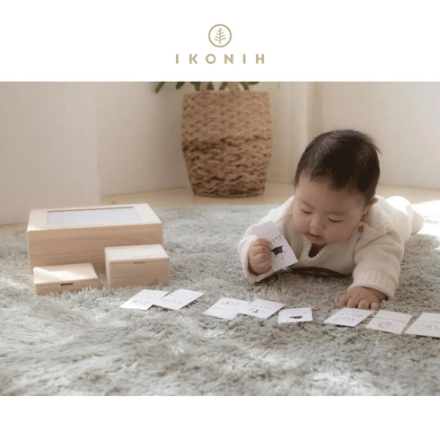 IKONIH 国産ひのきのメモリアルボックス ベビー 赤ちゃん 成長記録 無塗装 アイコニー