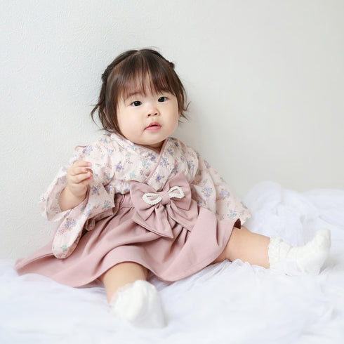 coto cotte ベビー袴 はかまミルキースーツ 722-651026 ベビー服 和服 花柄 着物 コトコト