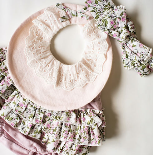 mocmof おめかしギフトセット レース ベビーフリル3点セット 622-466081 モクモフ