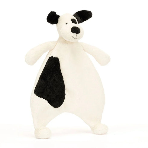 Jellycat Baby Bashful Black & Cream Puppy Comforter 犬 ドック わんこ ジェリーキャット