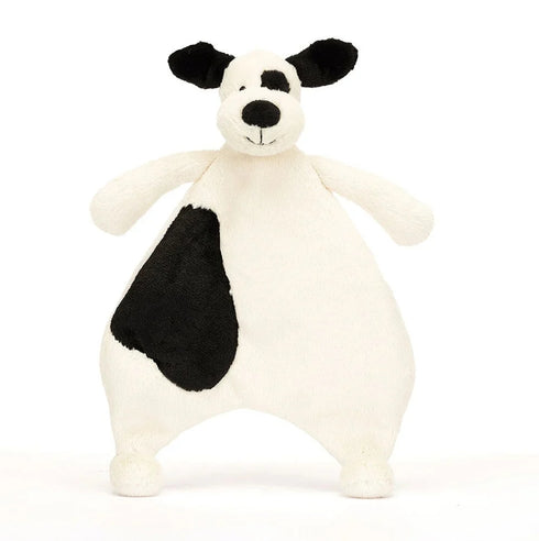 Jellycat Baby Bashful Black & Cream Puppy Comforter 犬 ドック わんこ ジェリーキャット