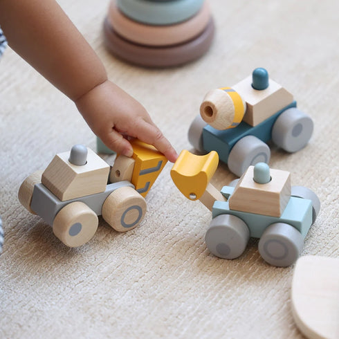 Adnil LAND SQUEAKY TRUCK ピコピコ音が鳴る はたらく車 木のおもちゃ 木製 くるま アドニルランド