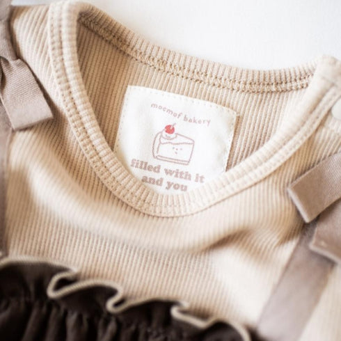 mocmof スイーツカラー ロンパース ピンク ブラウン 70cm 80cm 622-576216 モクモフ