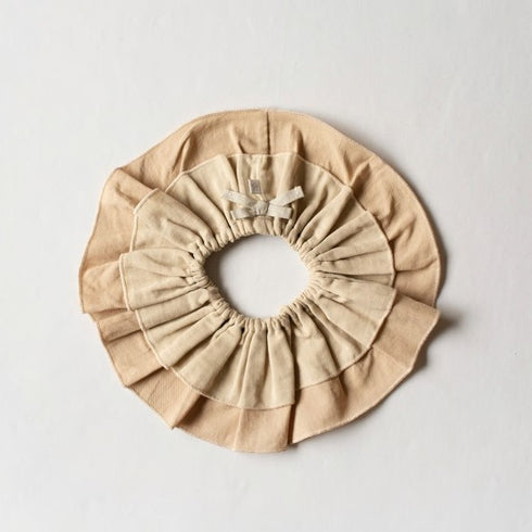 mocmof モスリンガーゼフリルスタイ ベージュ 622-651056 モクモフ