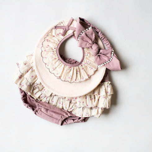 mocmof おめかしギフトセット チェリー フリル 3点セット 622-576201 箱入り モクモフ