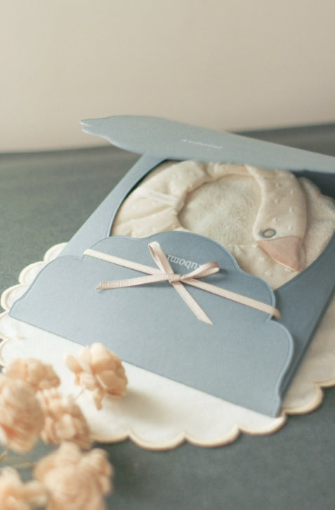 kubomi あひるのスタイ キナリ ギフトBOX付 オーガニックコットン 出産祝い くぼみ