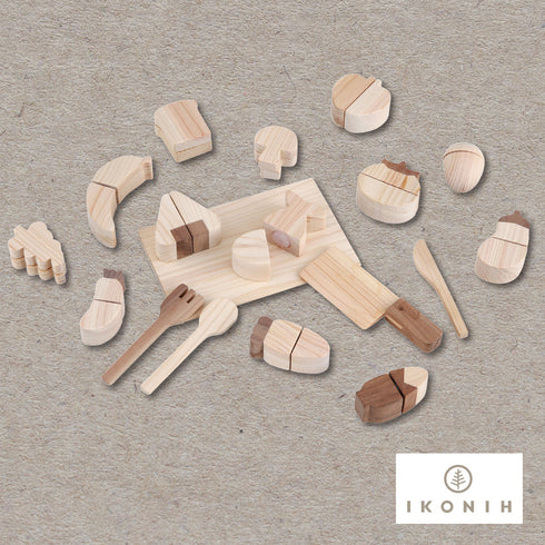 IKONIH ひのきのおもちゃ 食材セット Food set アイコニー