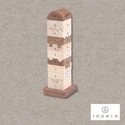 IKONIH ひのきのおもちゃ ナンバータワー NUMBER TOWER アイコニー