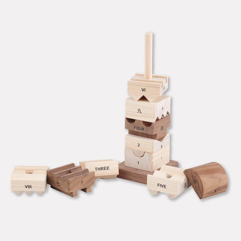 IKONIH ひのきのおもちゃ ナンバータワー NUMBER TOWER アイコニー