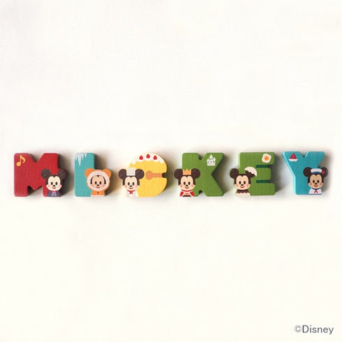 KIDEA アルファベット 26文字セット 英語 ディズニー 木製 つみき キディア