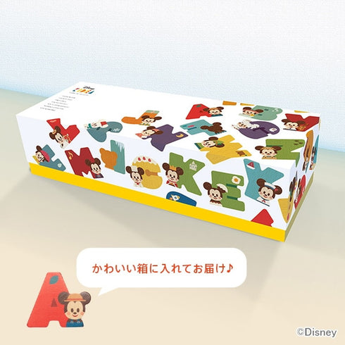 KIDEA アルファベット 26文字セット 英語 ディズニー 木製 つみき キディア