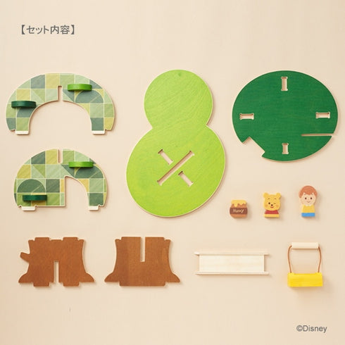 KIDEA HOUSE くまのプーさんとなかまたち 木のおもちゃ キディア