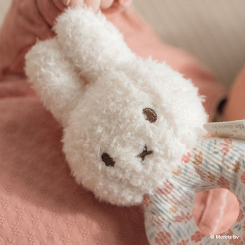 miffy x Little Dutch ミッフィーベビーラトル ラッキーブロッサム ラッキーリーブス ピンク ブルー 花柄 リトルダッチ