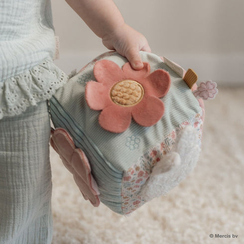 miffy x Little Dutch キューブトイ ラッキーブロッサム 布製おもちゃ ピンク 仕掛けおもちゃ ミッフィー