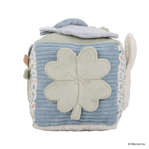 miffy x Little Dutch キューブトイ ラッキーリーブス 布製おもちゃ ブルー 水色 仕掛けおもちゃ ミッフィー