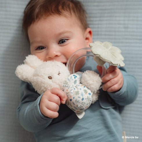 miffy x Little Dutch ミッフィー リングラトル ラッキーブロッサム ラッキーリーブス ピンク ブルー 花柄 リトルダッチ