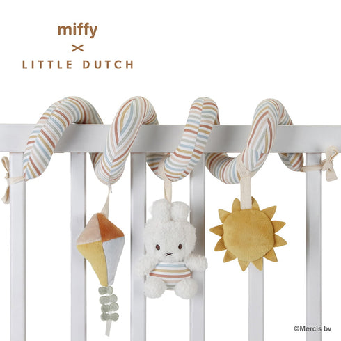 miffy x Little Dutch スパイラルトイ ヴィンテージサニーストライプ 赤ちゃんのおもちゃ ベビーベッド ベビーカー リトルダッチ
