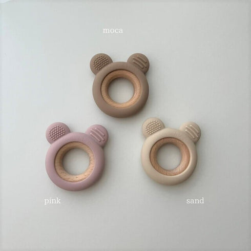 kawaii&born 歯固めリング くまちゃん シリコン 木製