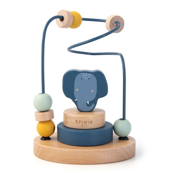 trixie baby Wooden beads maze ウッドトイ ビーズメイズ Mrs. Elephant ぞう 木のおもちゃ トリクシー
