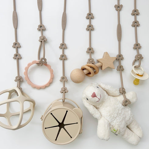 littlebyul 2024 renewal TOYBANDトイバンド brown おしゃぶりホルダー おもちゃホルダー トイホルダー りとるびょる