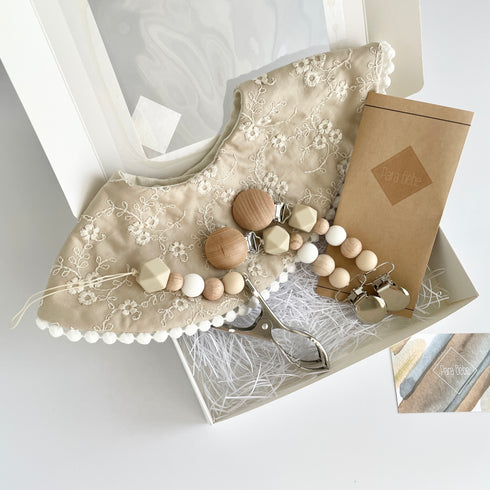 Para Bebe 出産祝い 3点セット まんまるスタイ ブランケットクリップ シューズクリッパー【 Para Bebe BOX 】