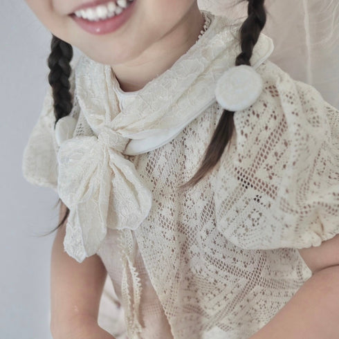 3.LIETO スタイーフ Lusso レースアイボリー スカーフみたいなスタイ 日本製 スリーリエート