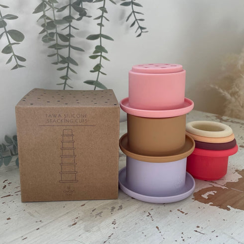 OYOY mini Tawa Silicone Stacking Cups "Cherry" タワー シリコン スタッキングカップ オイオイミニ