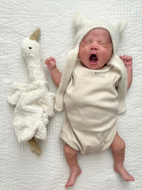 3.LIETO おでかけロンパース 70cm 80cm グレージュ スモークベージュ 日本製 スリーリエート