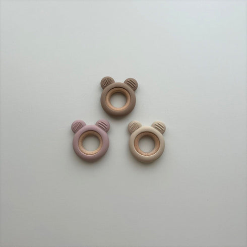 kawaii&born 歯固めリング くまちゃん シリコン 木製