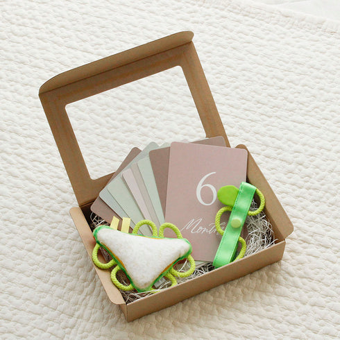 SHAOOL わっかラトル ベビーギフトセット / サンドイッチ ストラップ 月齢カード 選び取りカード