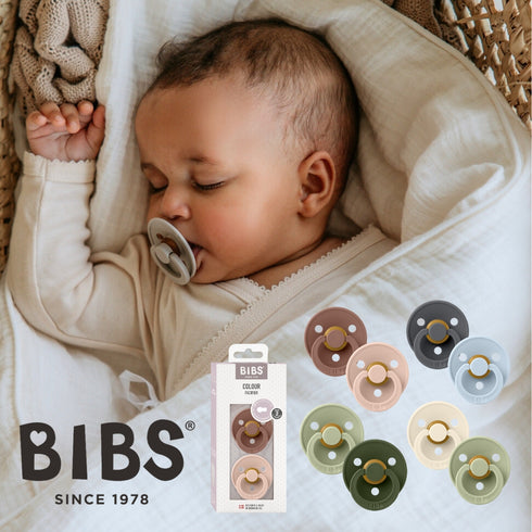 BIBS おしゃぶり2個入 天然ゴム 北欧 サイズ 1 サイズ 2 ビブス