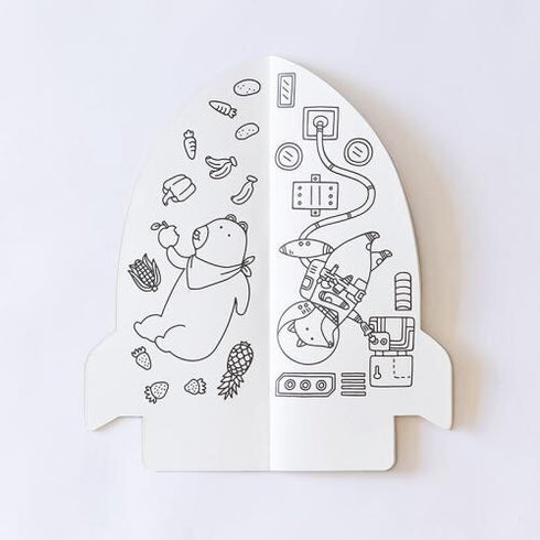 Jaq Jaq Bird 塗り絵ブック Giant Coloring Book リサイクルペーパーを使用 ジャクジャクバード