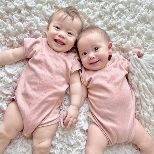 3.LIETO おでかけロンパース 70cm 80cm モスピンク ストームブルー 日本製 スリーリエート