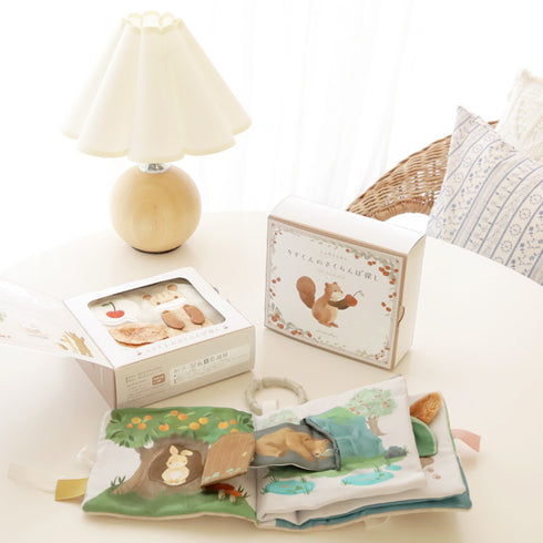 amanoppo ふんわりえほん BOX入 りすくんのさくらんぼ探し 布絵本 あまのっぽ