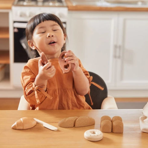 PLAN TOYS BREAD SET パンセット 3628 おままごと ブレッド 木製 パン屋さんごっこ プラントイ