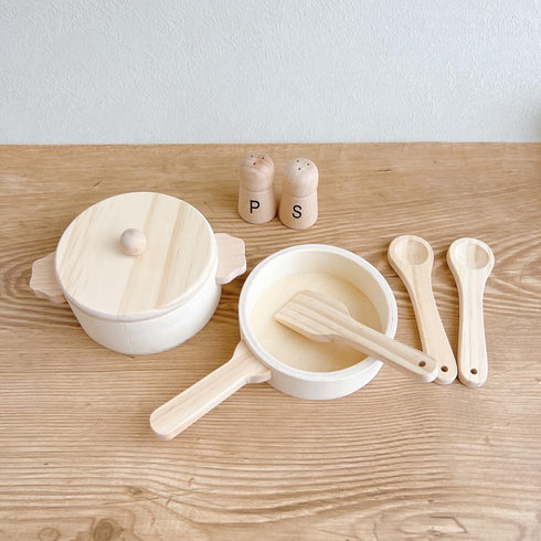 Egmont Toys 木製 おままごと キッチンツールセット EGM700153 フライパン お鍋 エグモントトイズ