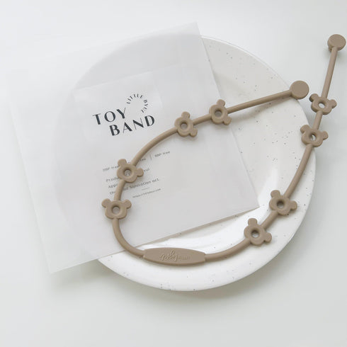 littlebyul 2024 renewal TOYBANDトイバンド brown おしゃぶりホルダー おもちゃホルダー トイホルダー りとるびょる