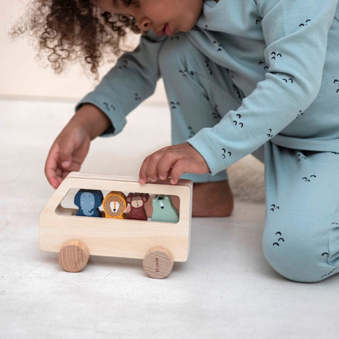 trixie baby Wooden animal bus 木のおもちゃ アニマルバス 乗り物 はたらく車 トリクシー