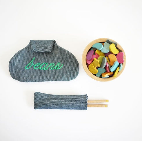 gg* ジジ mame ohagki マメ オハジキ 木のおもちゃ おはじき ドミノ お箸の練習 ビーンズ kiko+&gg*