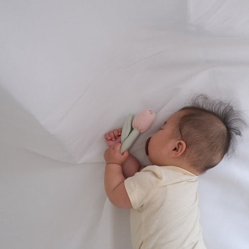 Lien de famille おはなのラトル 赤ちゃんのガラガラ 布製 日本製 リヤンドファミーユ