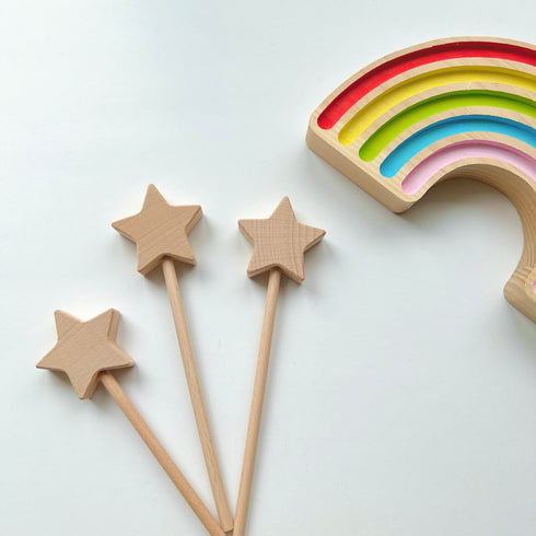木製 スティック 1本 スタースティック 星 ステッキ
