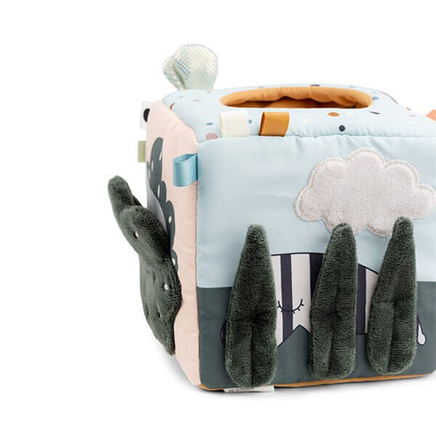 Done by Deer 布製 仕掛けおもちゃ ディスカバリーキューブ ディアフレンズ カラーミックス 2BD-4823137 ダンバイディア