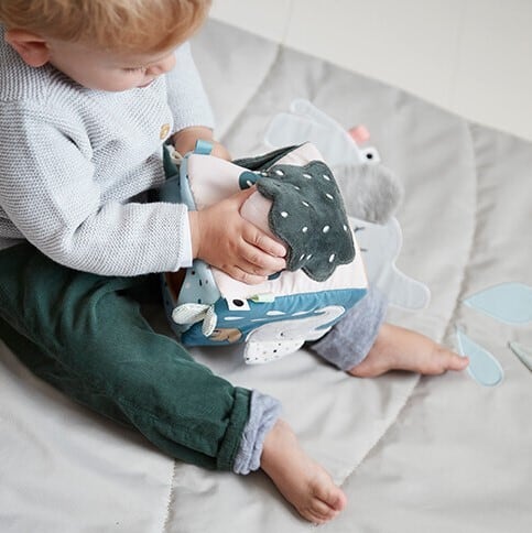 Done by Deer 布製 仕掛けおもちゃ ディスカバリーキューブ ディアフレンズ カラーミックス 2BD-4823137 ダンバイディア