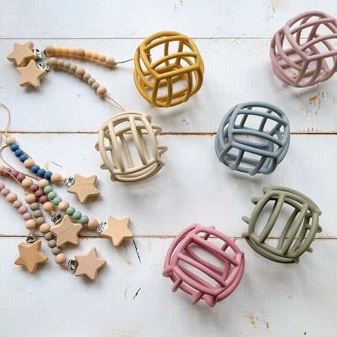 ベビーボールとホシノカタチ ホルダー セット Baby ball Toy Holder