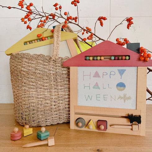 gg* ジジ oekaki house オエカキハウス おえかきボード 木のおもちゃ おうち キャット くるま ドッグ kiko+&gg*