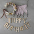MOONTIC HAPPY BIRTHDAY ガーランド【ヴィンテージレター 加工ウッドバナー】 お誕生日 バースデー ムーンティック