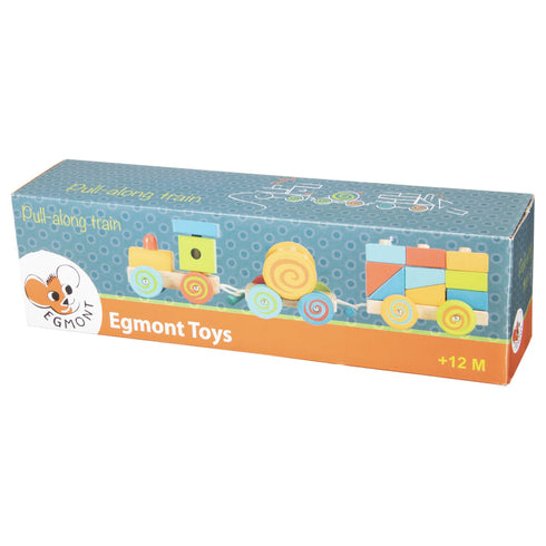Egmont Toys 木製 汽車のブロックつみき プルトイ 引っ張るおもちゃ エグモントトイズ
