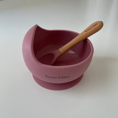 kawaii&born シリコンボウル ベビー食器 離乳食 食器 吸盤タイプ くっつくお皿