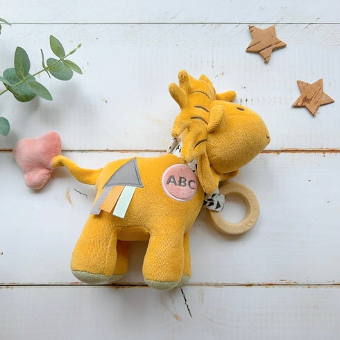 TIKIRI らいおん アクティビティトイ 布製 仕掛けおもちゃ Lion Activity Toy with Rubber Teether 歯固め ティキリ