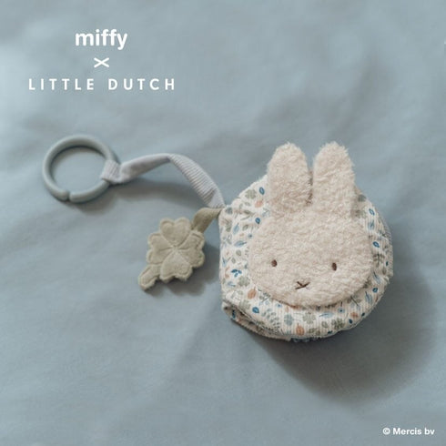miffy x Little Dutch ミッフィー 布えほん ストラップ付き ラッキーリーブス 水色 ブルー